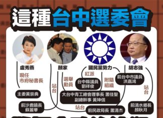 這種台中選委會,難怪政治追殺,國民黨把選委會當自己家嗎?