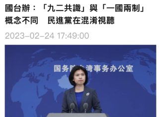 「一中」就是「一國」,誰跟你「共識」!